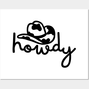Howdy Cowboy Hat Posters and Art